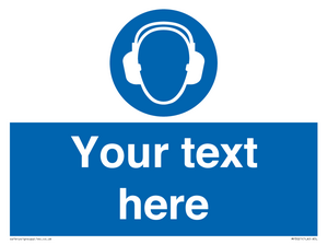 Custom Ear Protection Sign